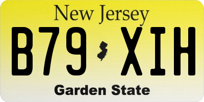NJ license plate B79XIH
