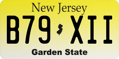 NJ license plate B79XII