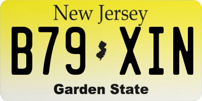 NJ license plate B79XIN