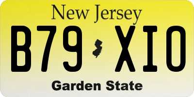 NJ license plate B79XIO