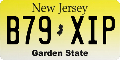 NJ license plate B79XIP