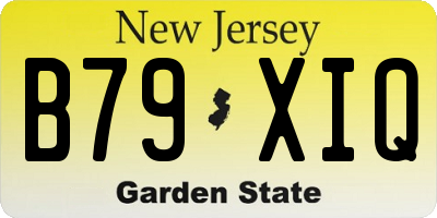 NJ license plate B79XIQ