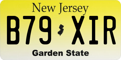 NJ license plate B79XIR