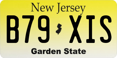 NJ license plate B79XIS