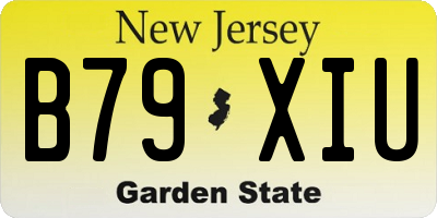 NJ license plate B79XIU
