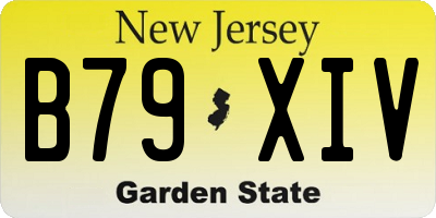 NJ license plate B79XIV