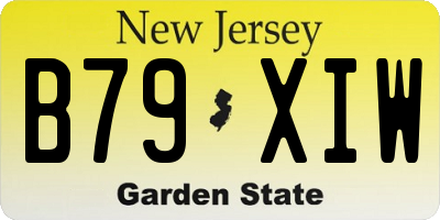 NJ license plate B79XIW