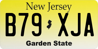 NJ license plate B79XJA