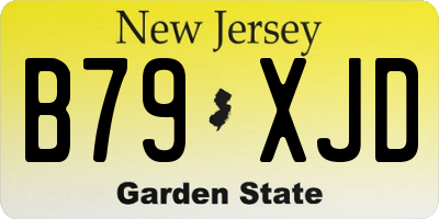 NJ license plate B79XJD