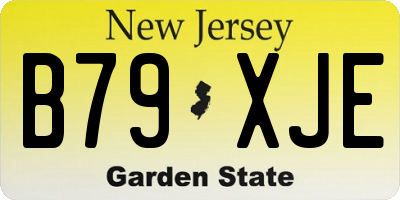 NJ license plate B79XJE