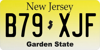 NJ license plate B79XJF