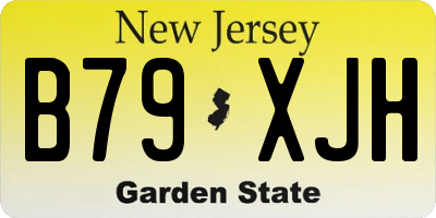 NJ license plate B79XJH
