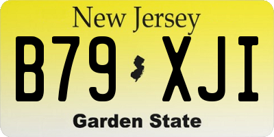 NJ license plate B79XJI