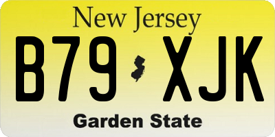 NJ license plate B79XJK