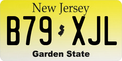 NJ license plate B79XJL