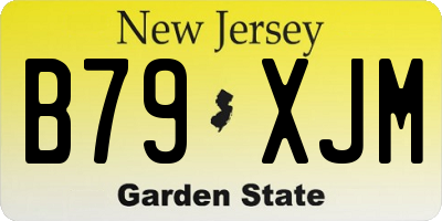 NJ license plate B79XJM