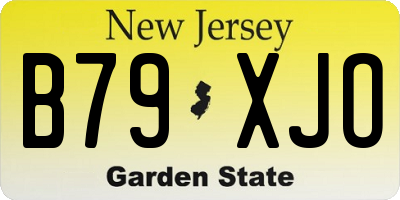 NJ license plate B79XJO