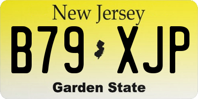 NJ license plate B79XJP