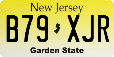 NJ license plate B79XJR