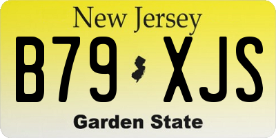 NJ license plate B79XJS