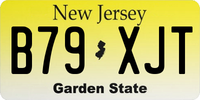 NJ license plate B79XJT
