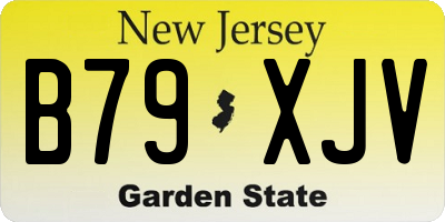 NJ license plate B79XJV
