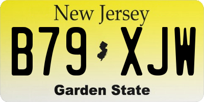 NJ license plate B79XJW