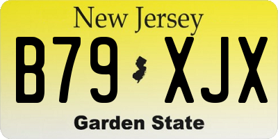 NJ license plate B79XJX
