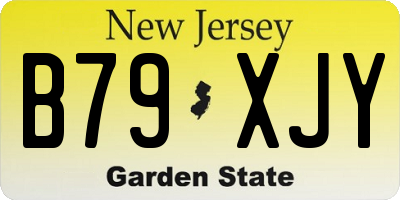 NJ license plate B79XJY