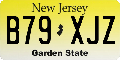 NJ license plate B79XJZ