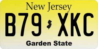 NJ license plate B79XKC