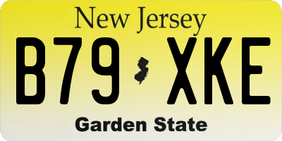 NJ license plate B79XKE