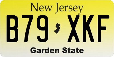 NJ license plate B79XKF