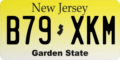 NJ license plate B79XKM