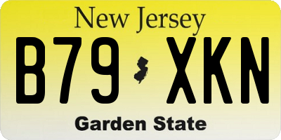 NJ license plate B79XKN