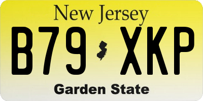 NJ license plate B79XKP
