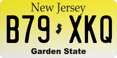 NJ license plate B79XKQ