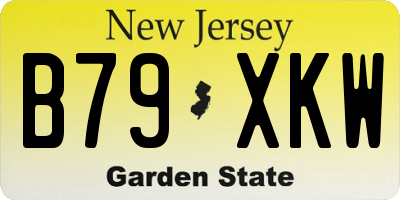 NJ license plate B79XKW