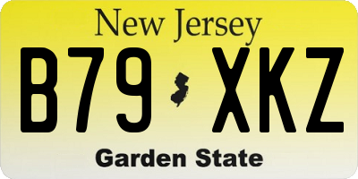 NJ license plate B79XKZ