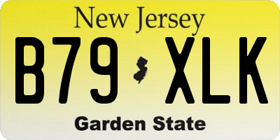 NJ license plate B79XLK