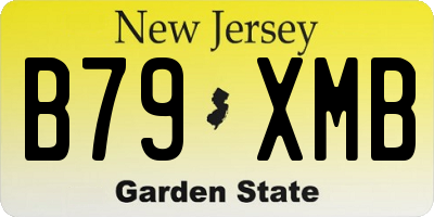 NJ license plate B79XMB