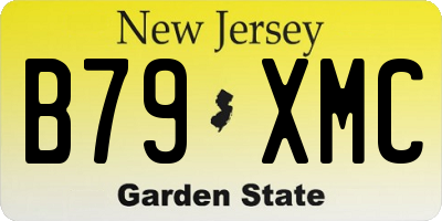 NJ license plate B79XMC