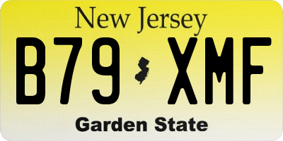 NJ license plate B79XMF