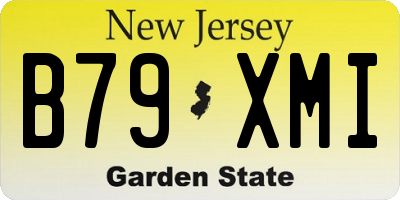 NJ license plate B79XMI