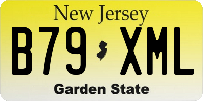 NJ license plate B79XML