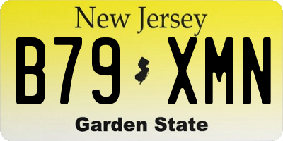 NJ license plate B79XMN