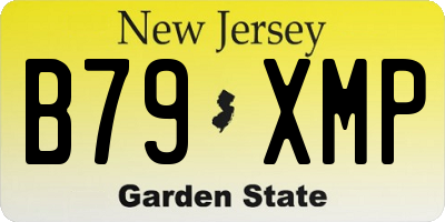 NJ license plate B79XMP