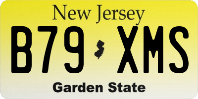 NJ license plate B79XMS