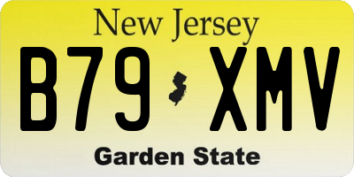 NJ license plate B79XMV