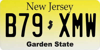 NJ license plate B79XMW